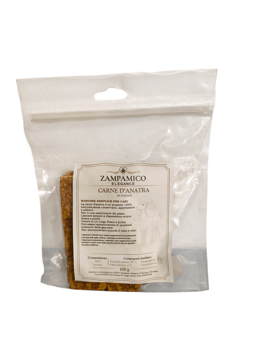 Striscioline di Anatra per Cani – Snack Naturale Gustoso e Spezzabile per cani - ZampAmico