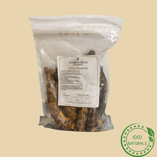 Colli d’Anatra Essiccati per Cani 100% Naturali