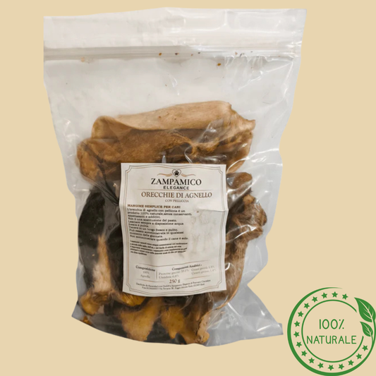 Orecchie di Agnello con Pelo – Snack Naturale per Cani