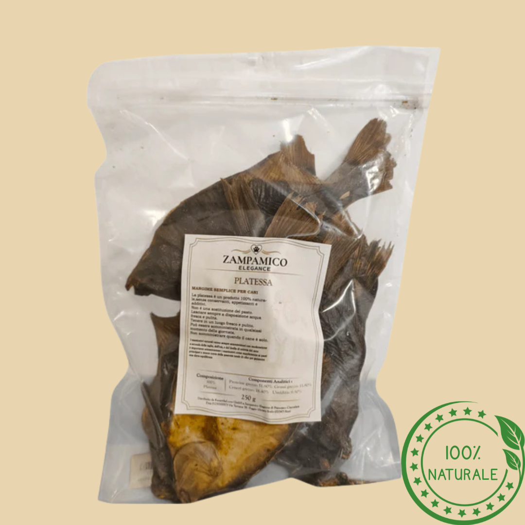 Platessa Essiccata per Cani – Snack Naturale Ricco di Proteine e Omega-3