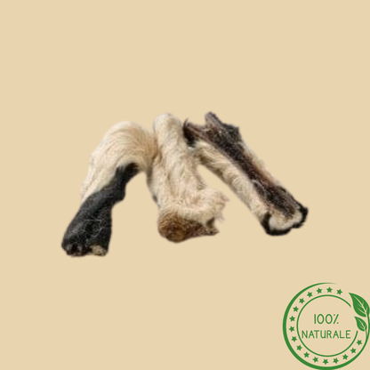 Strisce di Pelle Bovina Essiccata con Pelo – Snack Masticativo Naturale per Digestione e Igiene Dentale