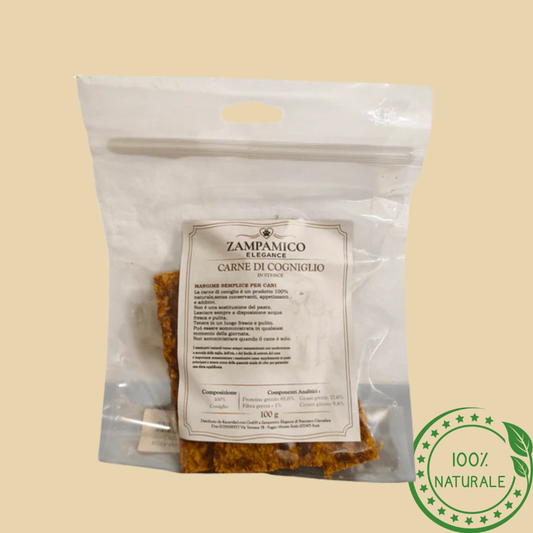 Striscioline di Coniglio per Cani – Snack Naturale Spezzabile e Leggero