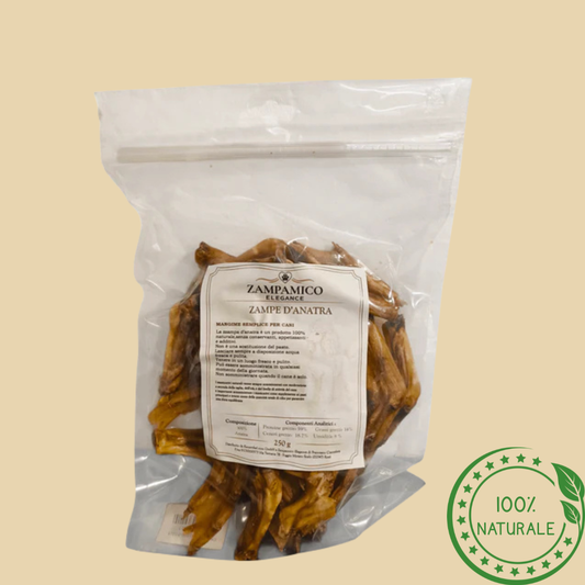 Zampe d’Anatra Naturali per Cani – Snack Proteico e Dentale