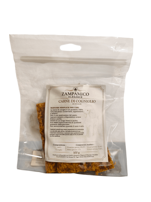 Striscioline di Coniglio per Cani – Snack Naturale Spezzabile e Leggero per cani - ZampAmico