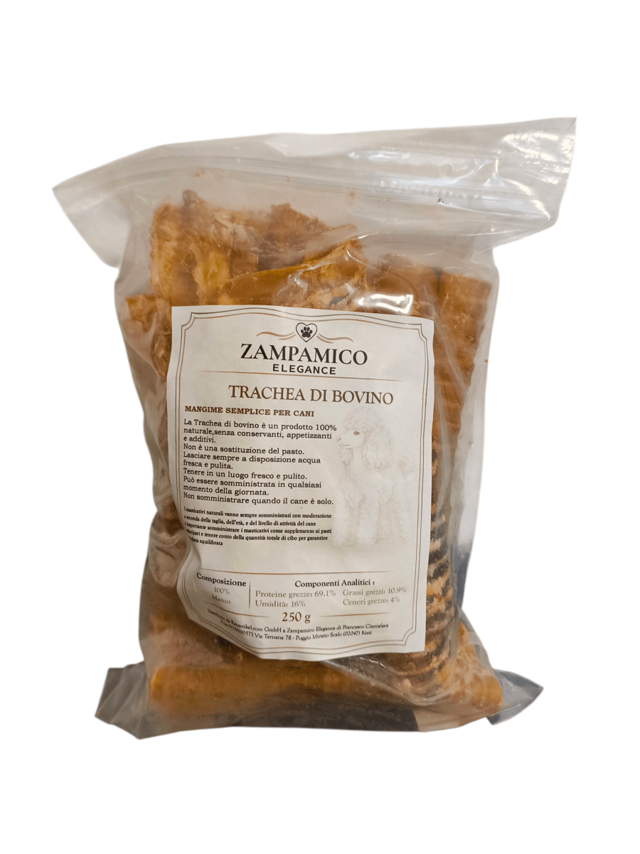 Trachea di manzo corta 250g per cani - ZampAmico