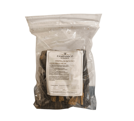Trippa di Manzo Essiccata per Cani Naturale – Snack Masticativo Proteico e Digestivo per cani - ZampAmico